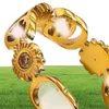 Lettre de marque de qualité supérieure Ring Gold 100 Bands de lettres en acier inoxydable anneaux Crystal Rinestone Fashion Femmes Men Marrieur J91041068