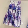 ملابس الأطفال مجموعات الصيف Summer's Searender Skird Tiansi Soft Denim Cotton Cotton Paste Paste Big Big Swing Dress