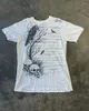 Herr t shirts bomull punk o-hals vintage casual nisch t-shirt 2024 roligt gotiskt tryck kortärmad y2k baggy toppkläder