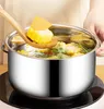 Zupa zupa gotowanie stali stalowe miski na gulasz ze stali miski stockpot kuchenne miski kuchenne metalowe garnki i patelnie zestaw kuchenny 240115