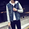 Men Hooded Denim Jacket Mens Casual Jean Jackets Streetwear Cowboy jacket Male Hat Detachable Coat 4XL 5XL 240115