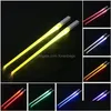 Creative 2Pcs/Pal Led Chopsticks Light Up Durable Lightweight Kitchen Dinning Room Party Portable Food Safe Tableware Drop Delivery Dhaow