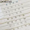 DOREMI 9 mm kristal letter bubble geboortesteen zirkoon ketting ins mode stijl aangepaste beginletter naam gepersonaliseerde ketting 240115