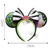 Diadema con orejas de Minnie de dibujos animados princesa sirena arcos de lentejuelas grandes orejas disfraz diadema Cosplay felpa adulto/niños diadema regalo 240116