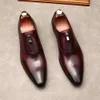 Mäns dragkedja loafers äkta läder retro italiensk designer elegant bekväm bröllop formell affärsklänningskor man