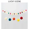 New Banners Streamers Confetti Spanduk Thanksgiving autumn decoration autumn rope wrapping orange latte glitter orange S01767