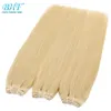 BHF proste ludzkie włosy splotowe pakiety Indian Remy Human Hair 100g Weft Ombre Blonde Color 16 do 28240115