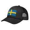 Kapity spersonalizowane flaga szwedzkiej czapki baseballowej kobiety Regulowane streetwearu Hat Trucker Hat