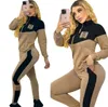 Merkkleding Dames trainingspakken Luxe merk Gebreid Casual sportpak 2-delige set designer trainingspakken