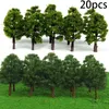 Decoratieve Bloemen 20 Stuks 8CM Mini Model Bomen Micro Landschap Decor Trein Layout Accessoires Hoge Simulatie Effect DIY Maken Props