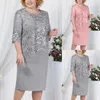 Abiti casual attillati in vita consistenza morbida pizzo all'uncinetto elegante abito longuette abiti femminili abiti da donna per feste e matrimoni