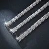 Przekazano test Bransoletę kobiet 925 Sterling Srebrny 4 mm 5 mm Diamond Moismanite Tennis Bracelets Bracelets dla mężczyzn Kobiety na imprezowy ślub miły prezent