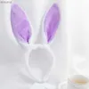 Bandeaux Mignon en peluche oreilles de lapin bandeau pâques doux oreilles de lapin bandes de cheveux pour femmes filles Anime Cosplay décorations coiffure habiller YQ240116