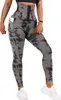 Leggings in tinta unita con tasche Pantaloni sportivi da yoga per donna europea e americana Pantaloni casual femminili sfumati caldi 240115