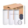 Us Warehouse White Mugs Sublimation Tumbler 20Oz Straight Stainless Steel Blanks Tumblers With St Drop Delivery Dhjvk