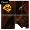 MBBCAR Brown Corduroy American A2 Jacket Vintage Amekaji Beige Tough Guy Heavy Emboidery Deach Coat Men 3112 240115