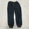 Male Sequins Pants For Singer Dancer Performance Costume Loose Casual Trousers Glitter Harem Pants Hip Hop Dance Stage Wear Gold White Green