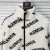 Designer Blenciaga Baleciaga 23ss versione alta B famiglia autunno unisex coppia moda lana soffice giacca a pieghe in vita