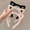 Fasce per capelli Divertente Cartoon Cat Ear Fascia per orecchie di coniglio peloso Cerchietto per capelli per le donne Lolita Costume Cosplay Party Copricapo Accessori per capelli YQ240116