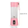 Portable Blender with USB Rechargeable Mini Fruit Juice Mixer Personal for Smoothies and Shakes Milk Juicer 240116