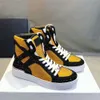 Herenschoenen Luxe ontwerper Cintura Plein schoenen Toplaag Cowhide Ademen High Top Men Sports Pleins schoenen met bakstenen steen ingelegde informele bordschoen