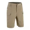 Shorts pour hommes Hommes Summer Outdoor Étanche Tactique Multi-Pocket Punch Cinq Vêtements de travail Hommes Sports Casual Chasse