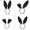 Headbands Sexy Coelho Orelhas Headhoop Masquerade Bunny Headband Traje Acessórios Para Halloween Festa de Natal Cosplay Adulto Crianças YQ240116