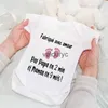Rolpper mit Liebe von Dad in 2 Minuten und Mutter in 9 Monaten Neugeborene Kleidung süßer Baby Bodyuit Sommer Kleinkind Jumpsuit Säuglingsdusche Geschenk H240508