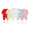 Spring Autumn Born Girls Jumpsuit Cotton Comfort Candy Color Long Sleeve Spädbarn Romper Casual Baby Bodysuit 240116