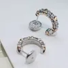 Luxury Hoop Earrings Schlumberger Brand Designer Gold Cross Round Circle Zircon Loop Earrings For Women Jewelry With Box