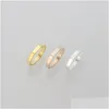 Couple Rings Fashion Cute Couple Rings Octagonal S Alloy Can Folded Stacked Ring Jewellery Accessories 2490 Y2 Drop Delivery Jewelry Dheow