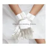 Bridal Gloves Iovry Satin Pearl Waist Length Fl Finger Wedding Rhinestone Glove6250049 Drop Delivery Party Events Accessories Dhqjr