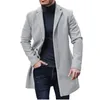 Soprabito Cappotto in lana casual solido Cappotto a vento di media lunghezza Giacca calda 240113