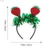 Pannband pannband hårparty hoop frukt jordgubbe hatt kostym härlig huvudbonad rolig stranddekorativ vårprestanda huvudbonad yq240116