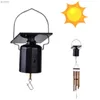 Lámparas de césped Motor de pantalla colgante solar Motor pequeño giratorio Energía solar Motor giratorio de viento Gancho giratorio multiusos para luz de jardín YQ240116