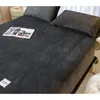 Wostar macio quente de pelúcia lençol elástico capa colchão fofo coral velo roupa cama inverno casal luxo cama dupla 240116