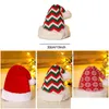 Chapéu de Natal vermelho macio P listrado Snowflak Chapéus Papai Noel Cosplay Cap Crianças Adts Xmas Party Decoração Caps Th0091 Gota Entrega DHSQ4