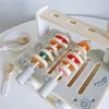 Simulation Wooden Toy BBQ Set Play Role Game Early Learning Educational Cooking Playset for Girls Toddlers Kids Boy Children 240115