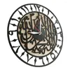 Orologi da parete Kalima Shahada Taglio laser a doppio strato Orologio in legno Decorazioni per la casa islamica Calligrafia araba Art Quartz Regali musulmani