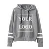 Hoodies masculinos personalizados diy texto logotipo imagem impressão roupas personalizadas seu design moda casual casal listrado moletom XS-4XL