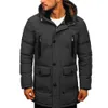 Hooded Coats Large Pocket Streetwear Zipper Clre Thick Skinfriendly Casual Male Jacket Winter for 240115