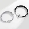 Charme Pulseiras NBNB Chegam Sol Lua Casal Corda Pulseira Para Mulheres Homens Moda Handmade Bangle Festa de Casamento Jóias Presente Acessórios