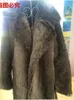 Autunno e Inverno Pelliccia sintetica da uomo Grande risvolto di pelliccia Giacca lunga da uomo in pelliccia sintetica moda addensare Cappotto da uomo Abbigliamento uomo 240116