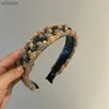 Kafa Koreli Sonbahar ve Kış Renk Örme Yün Geniş Versiyon Kafa Bandı Tatlı Sevimli Twist Head Band Advanced Headdress Kadınlar YQ240116