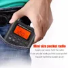 Radio Jinserta Portable Mini Fm/am Radio Speaker Music Player with Alarm Clock Lcd Digital Display Support Battery and Usb Powered