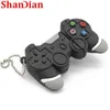 USB Flash Drives SHANDIAN hot sale usb stick game handle pen drive 64GB/32GB/16G/8G/4GB pendrive usb stick usb 2.0 free shipping flash card gift