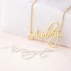 اسم Neckalce Dainty Personalized Jewelry Custom Children Neckalce for Mom Tween Girl Christmas Gift 240115