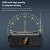 Radio Am/fm/wb/noaa Noodradio op zonne-energie Handslingerradio met kompas Bluetooth-luidspreker Draagbare radio Led-zaklamp Power Bank Sos