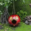 Garden Decorations Creative Pomegranate House Outdoor Courtyard Garden Decoration Pendant Bird's Nest Micro Landscape Harts Crafts Ornament YQ240116