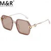 Sunglasses 2024 Men's Square Metal Sunglasse With Five Pointed Star Accessories Eyeglass Frame Fashion Versatile Decorative Sunnies